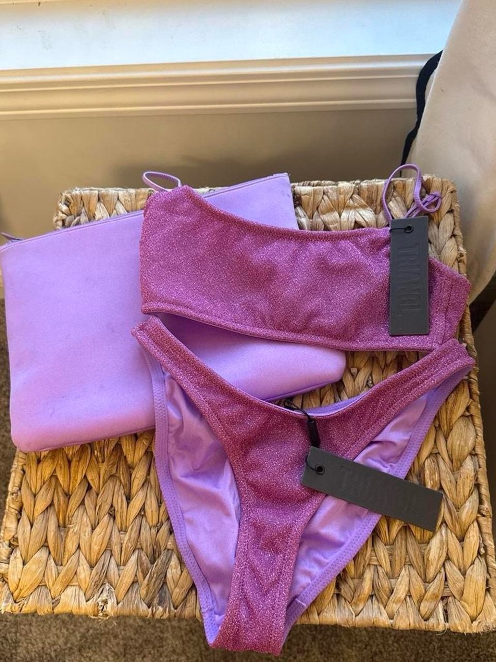 triangl swimwear Shimmer Lilac Purple Bikini Set